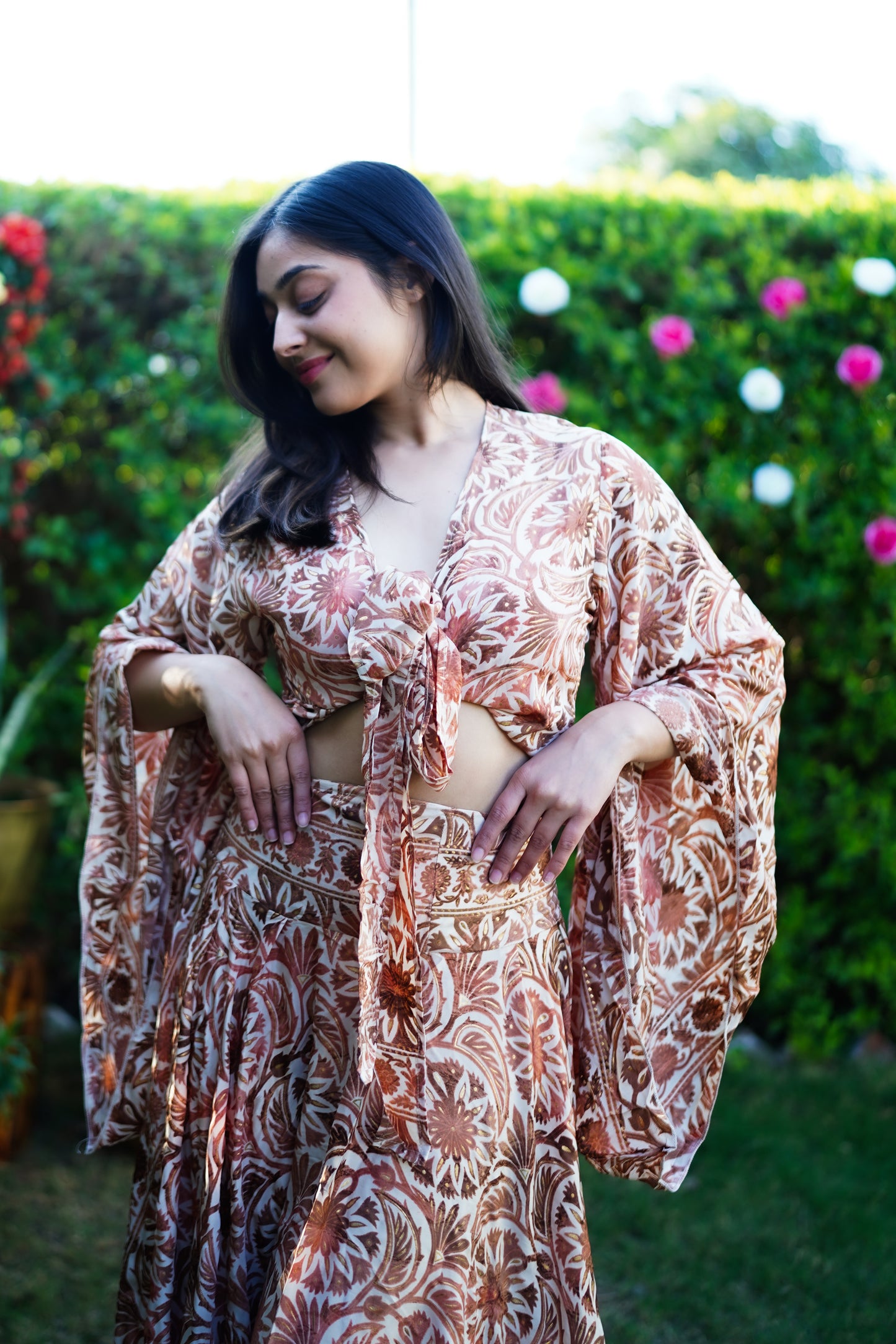Brown Two Piece Skirt Co-ord Set - NEW!