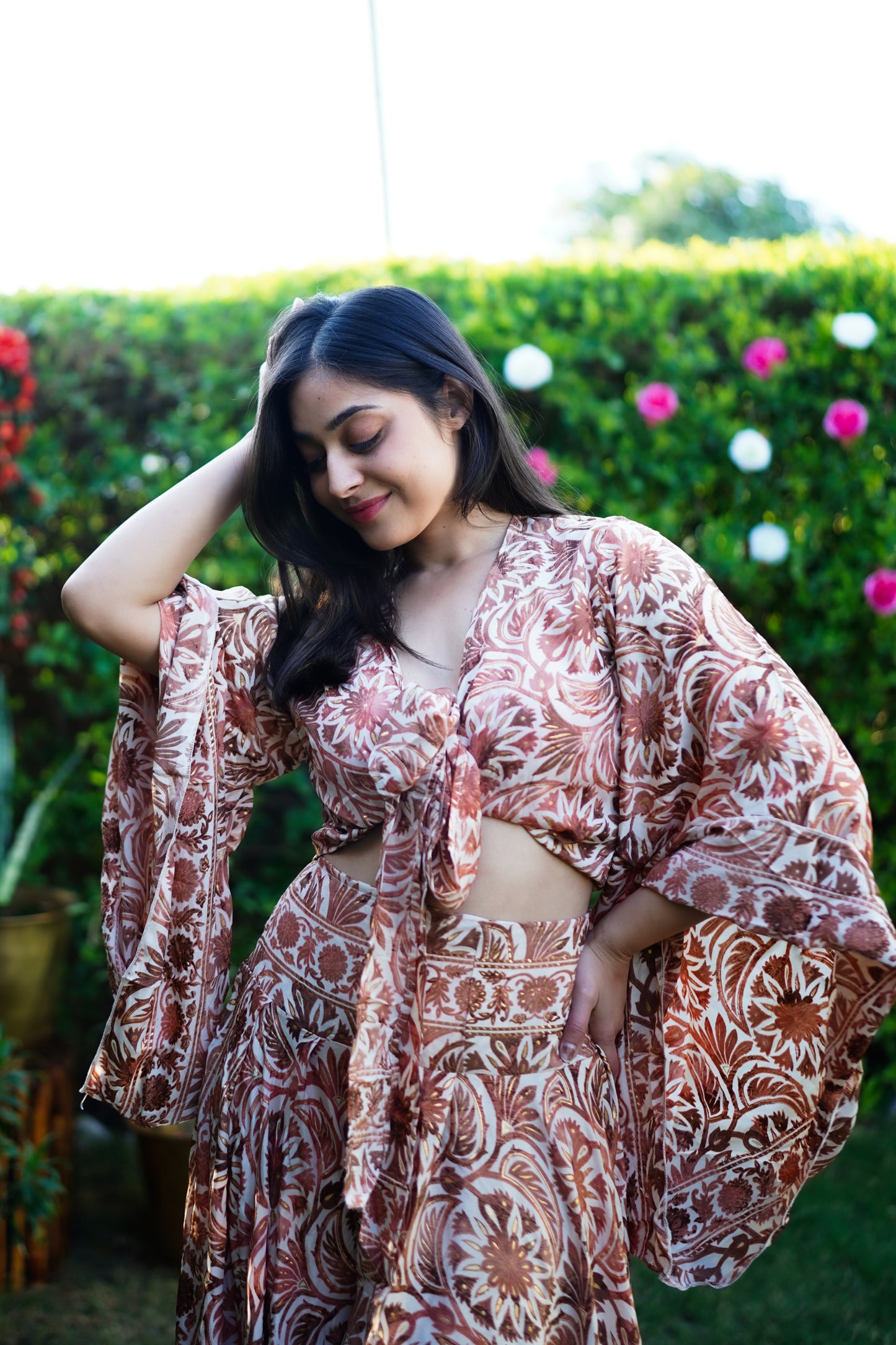 Brown Two Piece Skirt Co-ord Set - NEW!