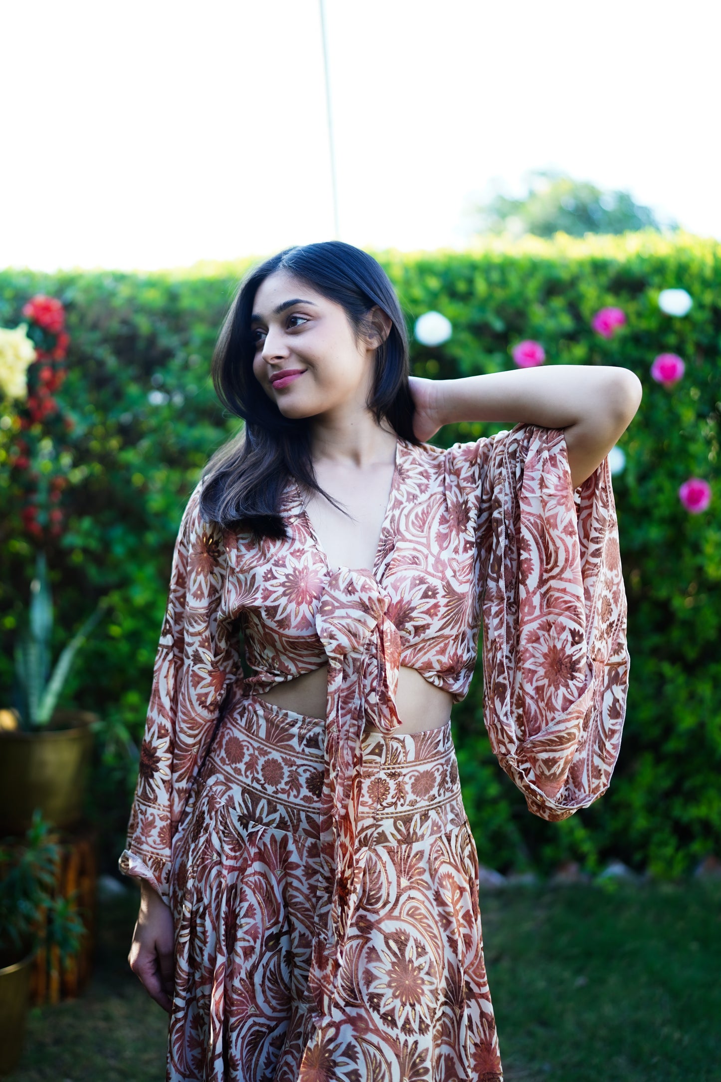 Brown Two Piece Skirt Co-ord Set - NEW!