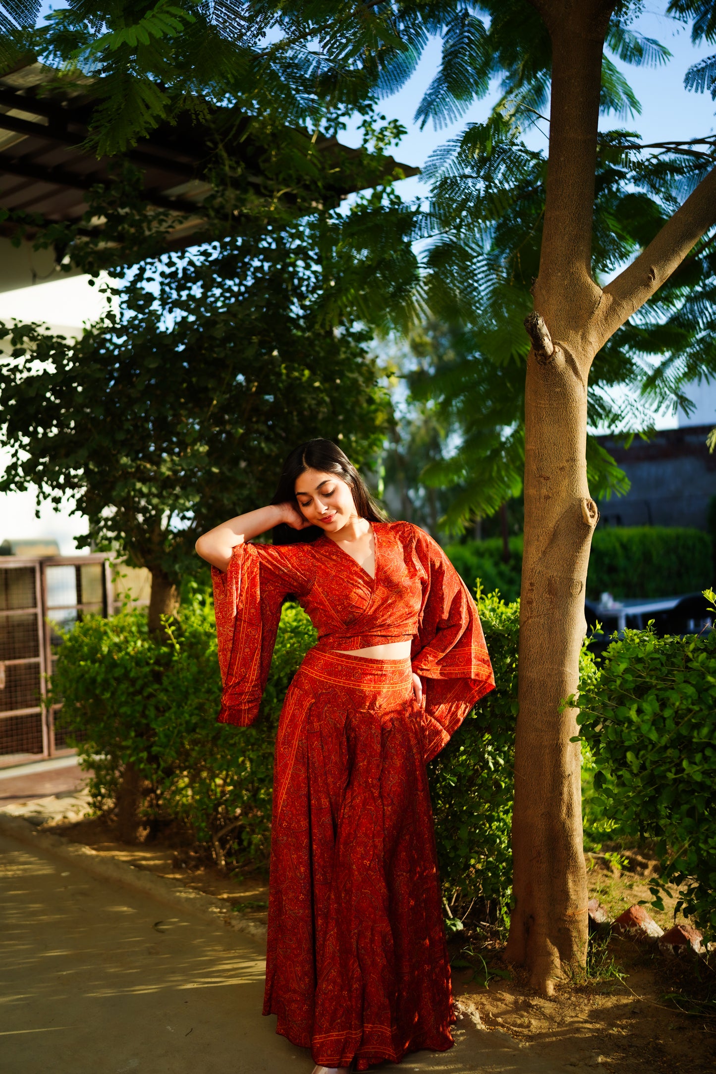 Red Two Piece Skirt Co-ord Set - NEW!