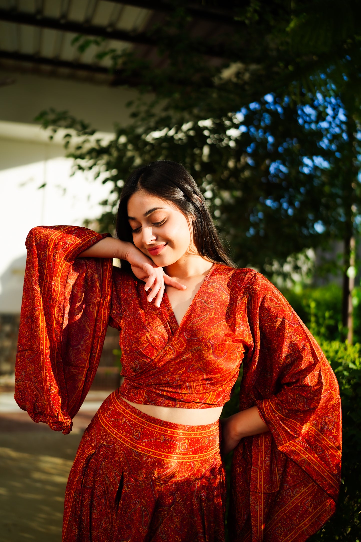 Red Two Piece Skirt Co-ord Set - NEW!