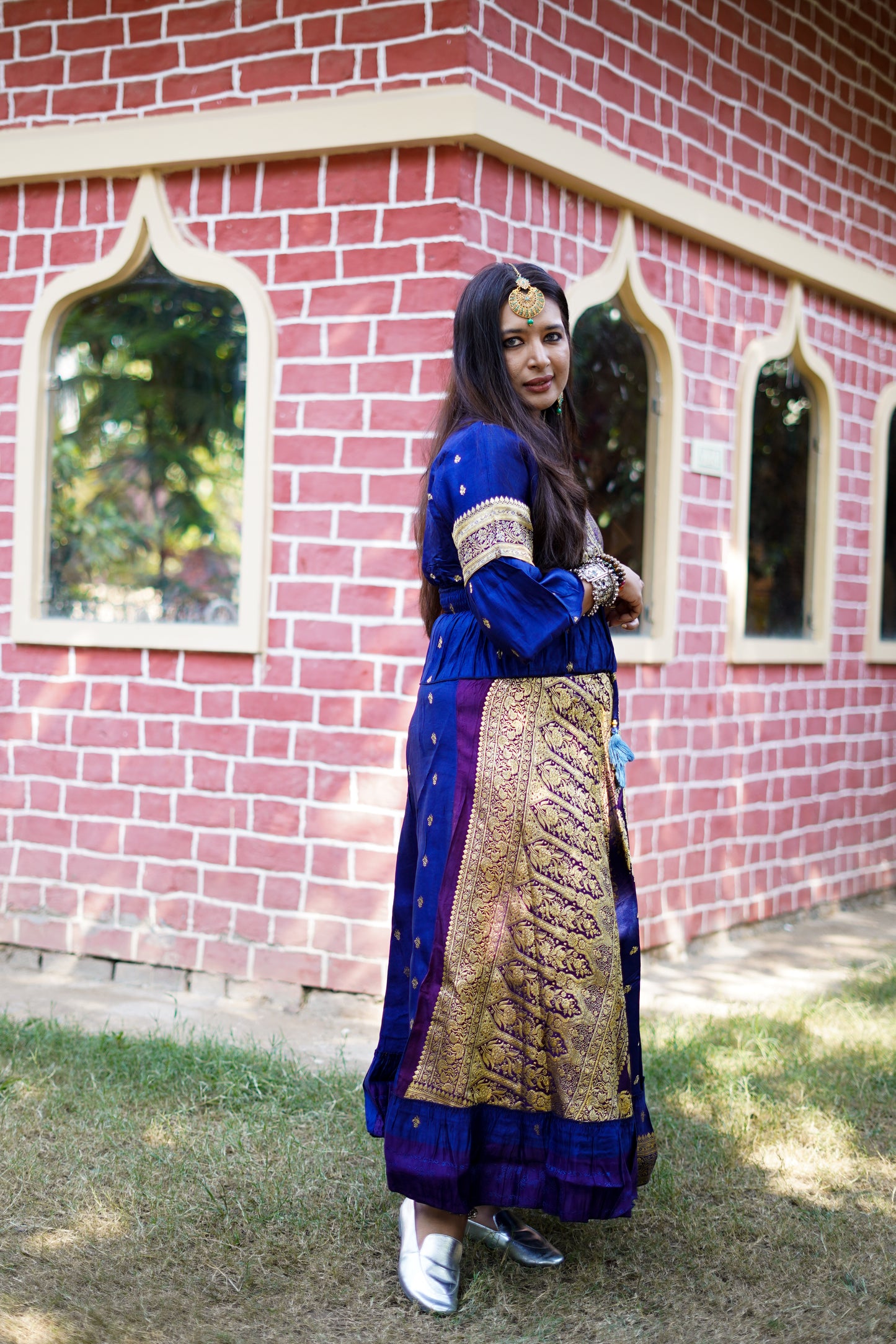 Brocade Skirt co-ords - Royal Blue