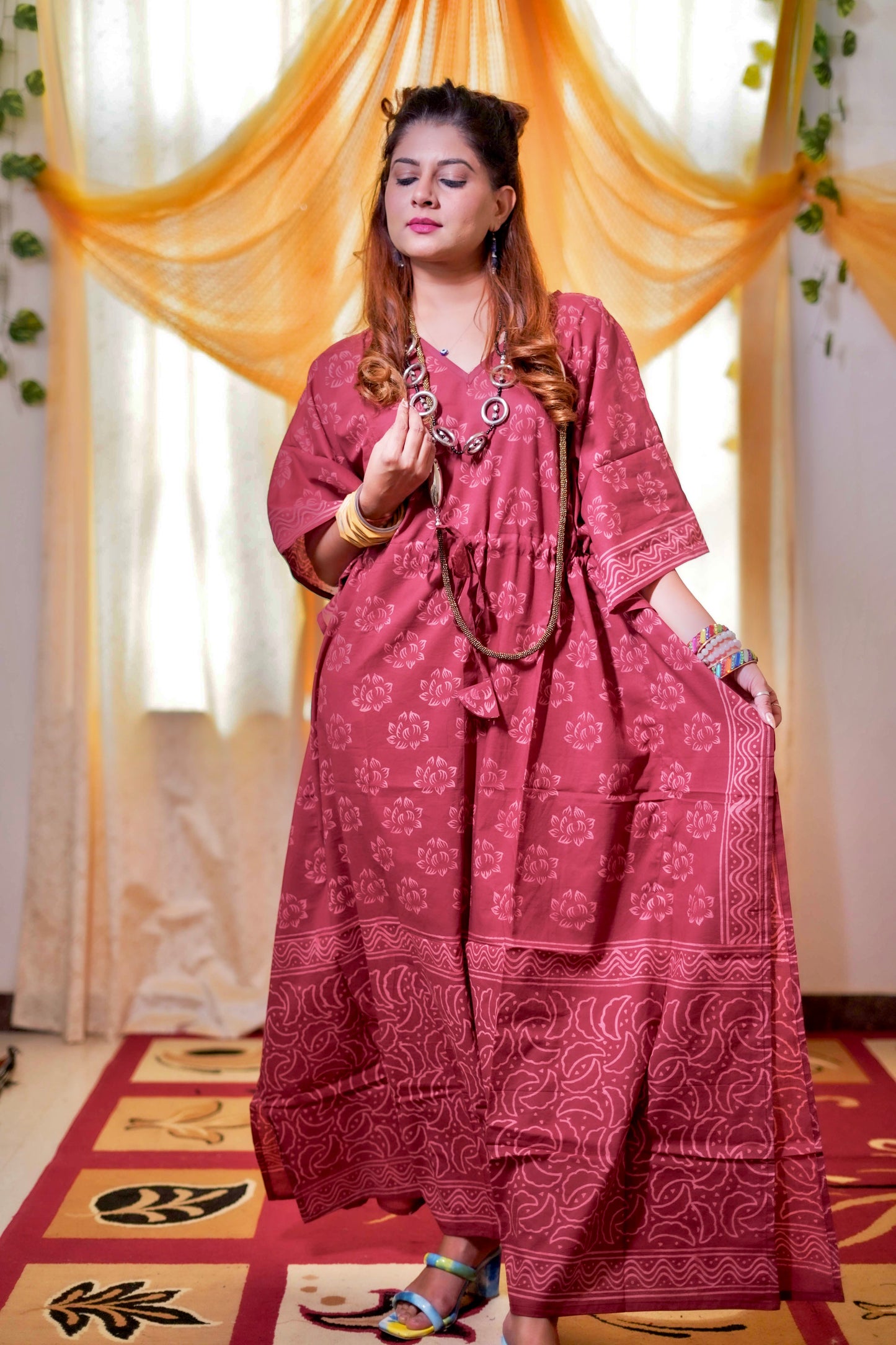 Cotton Brown Kaftan