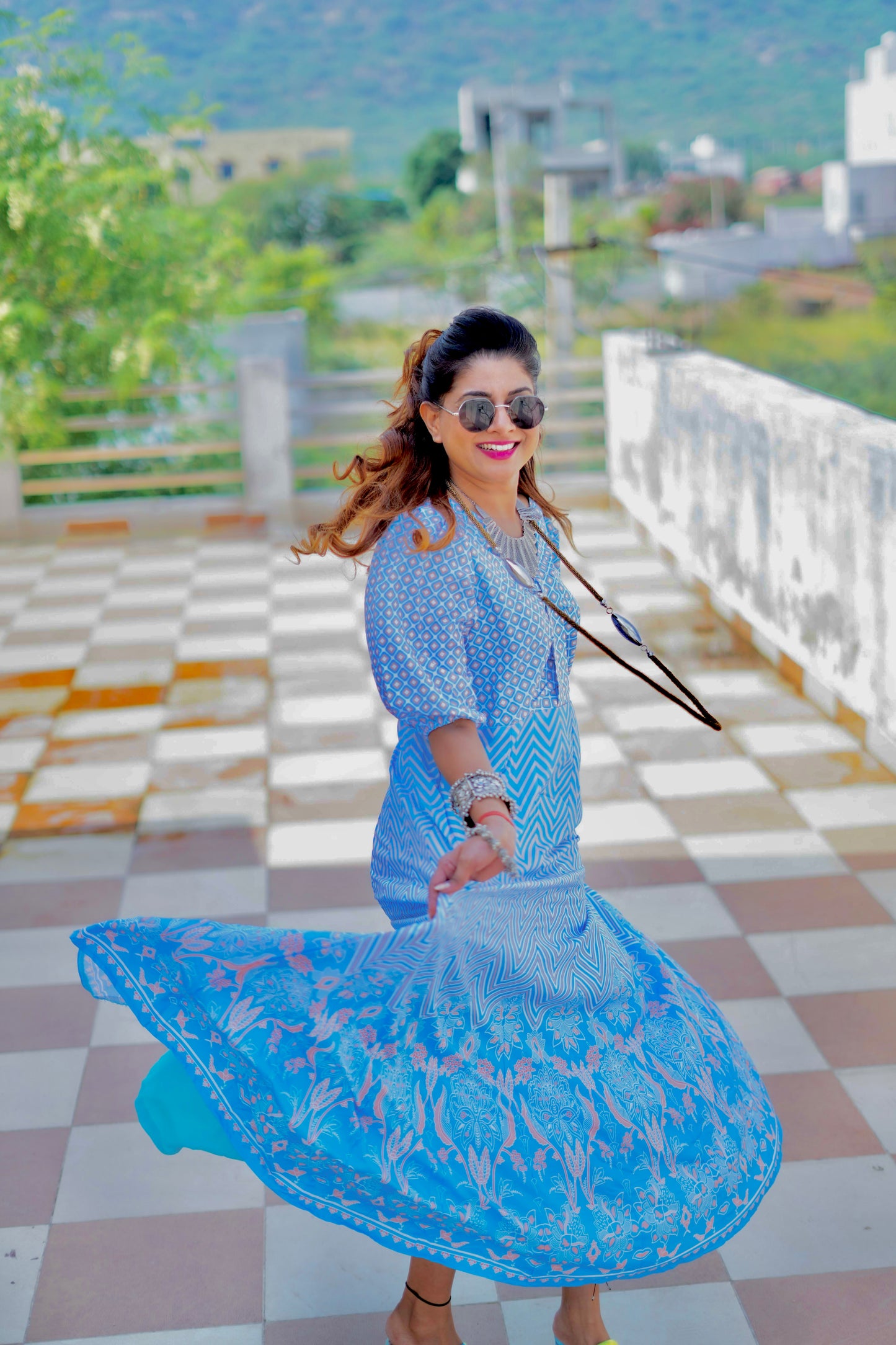 Sky Blue Long Dress