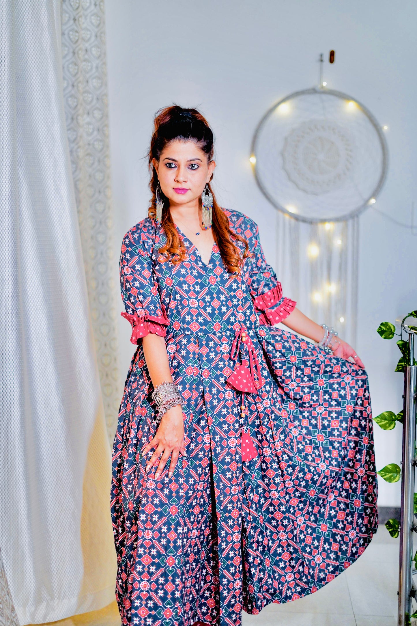 Ajrakh Print Full Flair Anarkali