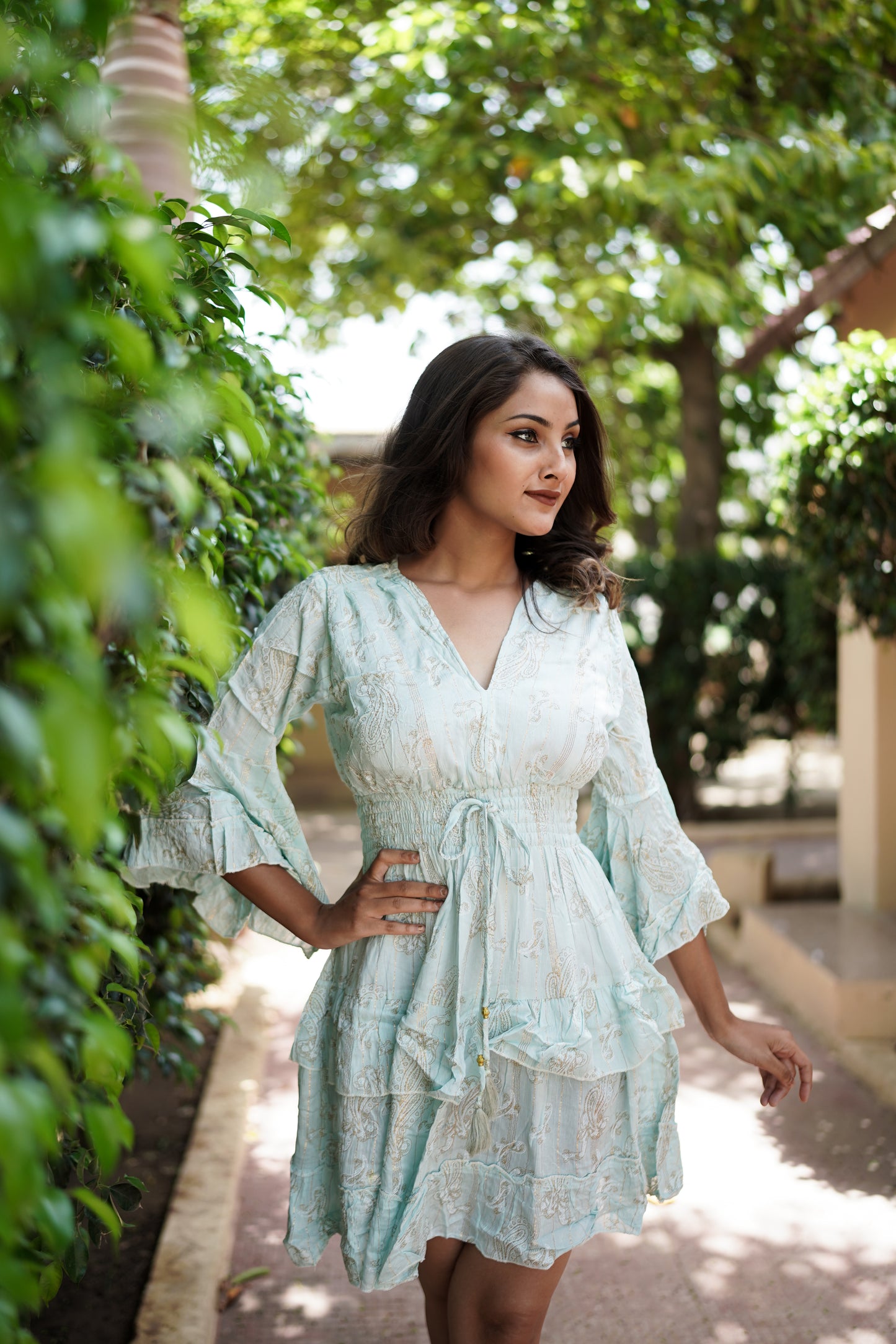 Light Blue Short Summer Dress