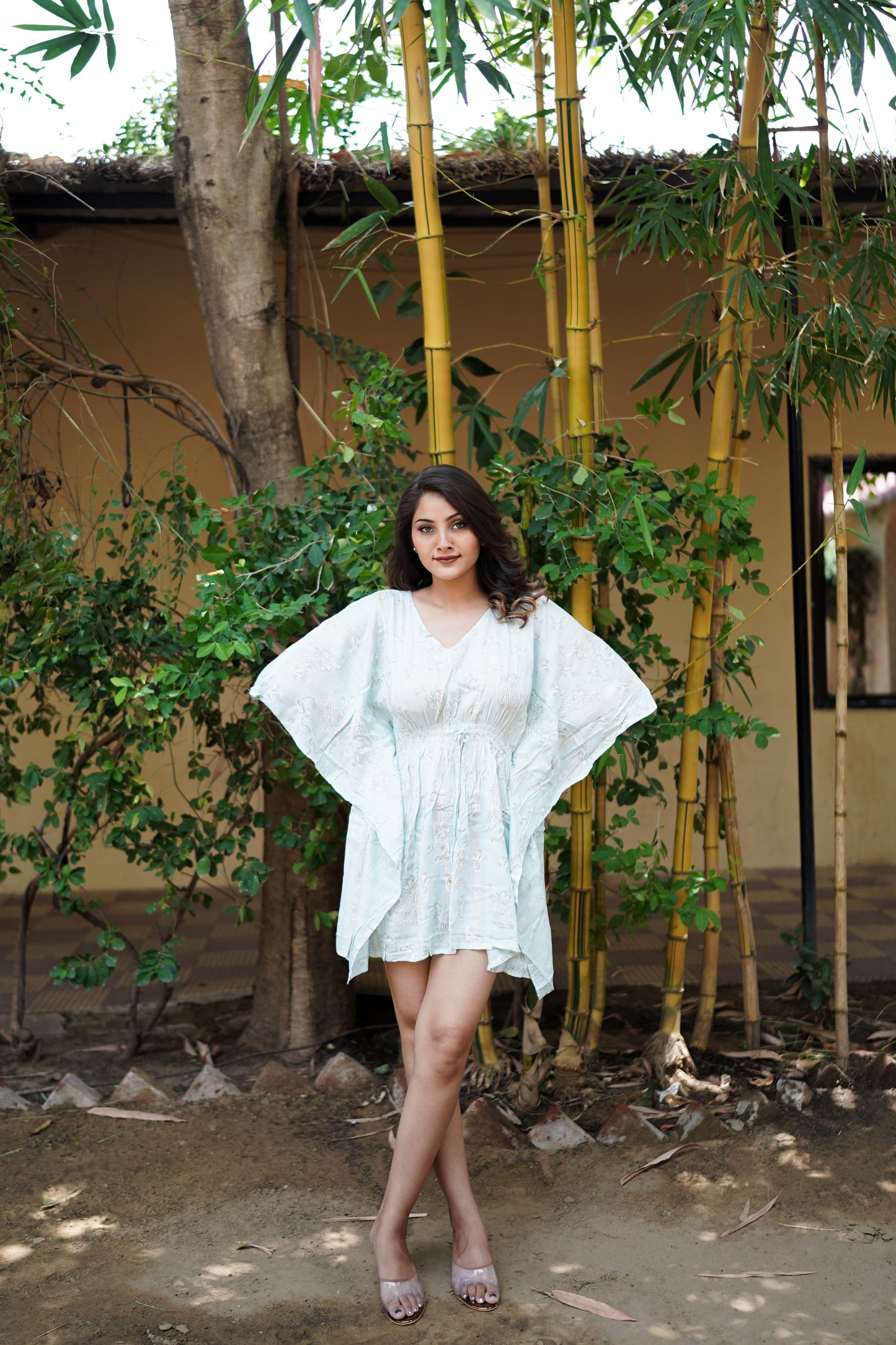 White Short Kaftan for Summers