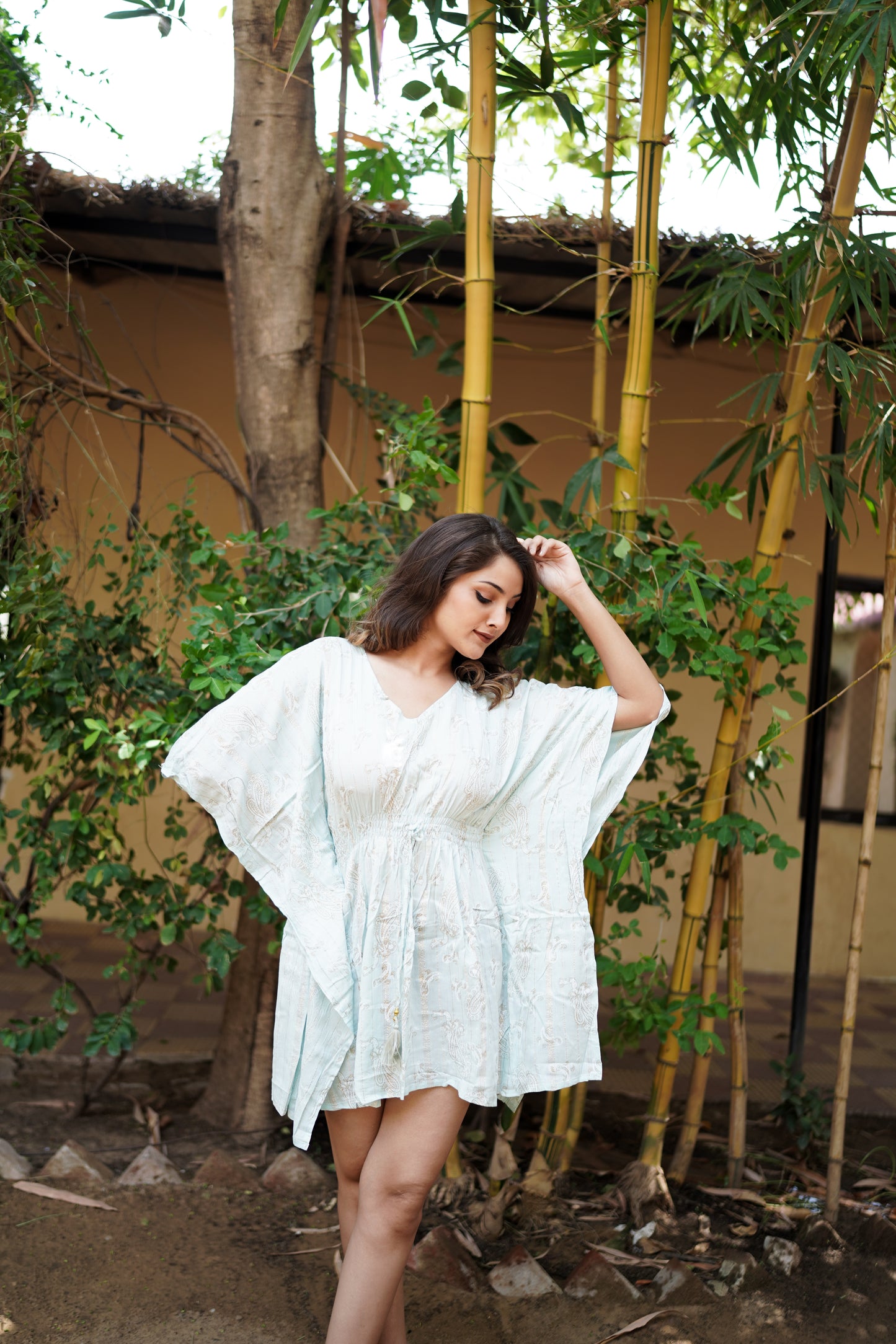 White Short Kaftan for Summers