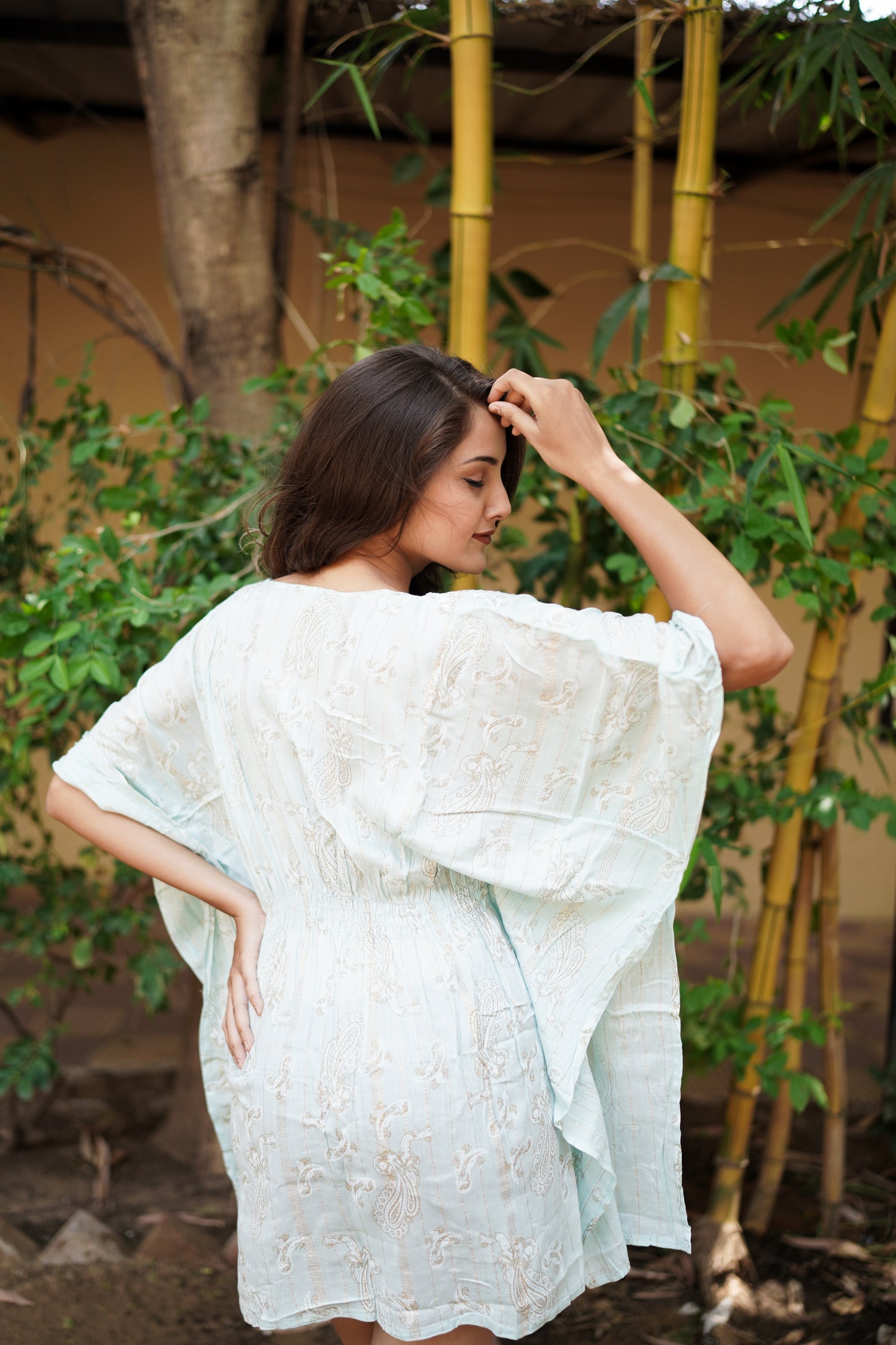 White Short Kaftan for Summers