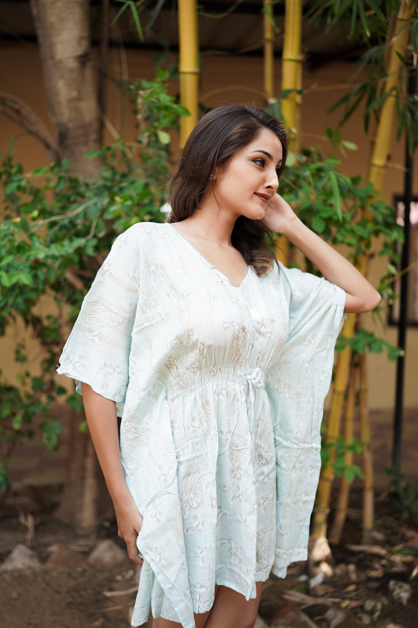 White Short Kaftan for Summers