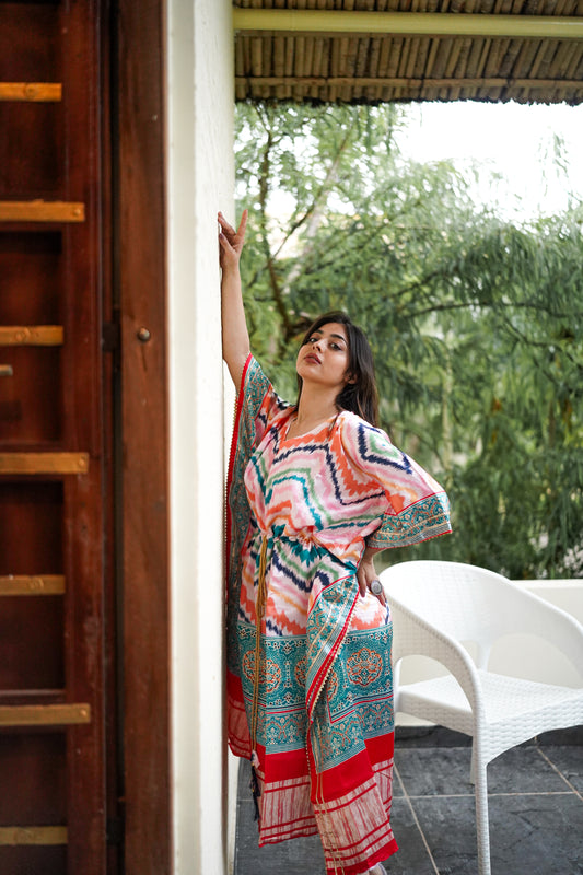 Colourful Party Wear Kaftan